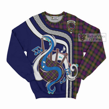 MacDonell of Glengarry Modern Tartan Sweatshirt with Epic Bagpipe Style