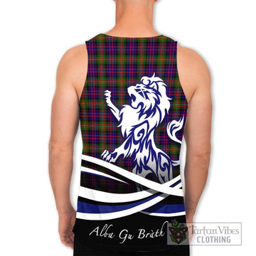 MacDonell of Glengarry Modern Tartan Men's Tank Top with Alba Gu Brath Regal Lion Emblem