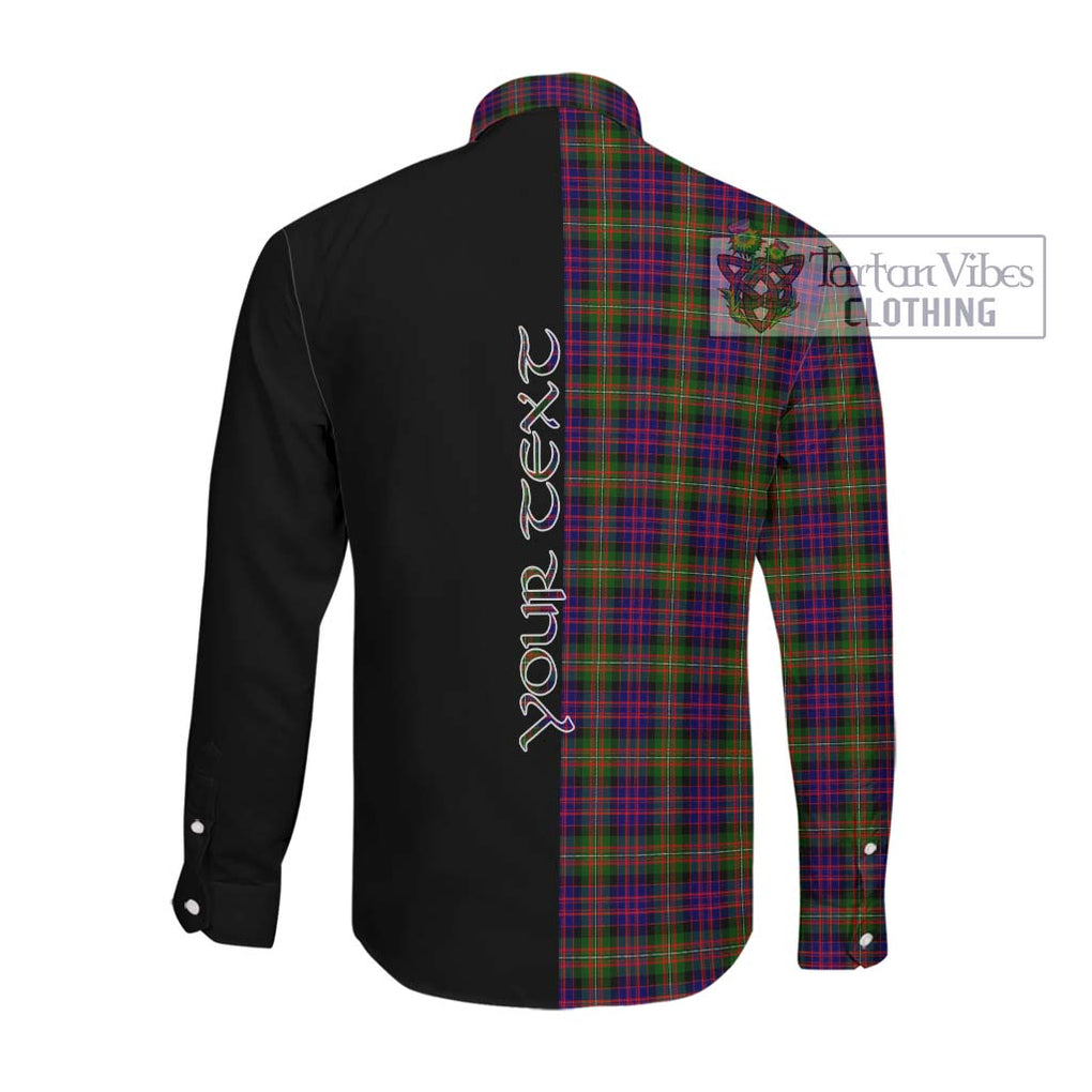 MacDonell of Glengarry Modern Tartan Long Sleeve Button Shirt with Family Crest and Half Of Me Style Men's Shirt - Tartanvibesclothing Shop