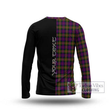 MacDonell of Glengarry Modern Tartan Long Sleeve T-Shirt with Family Crest and Half Of Me Style