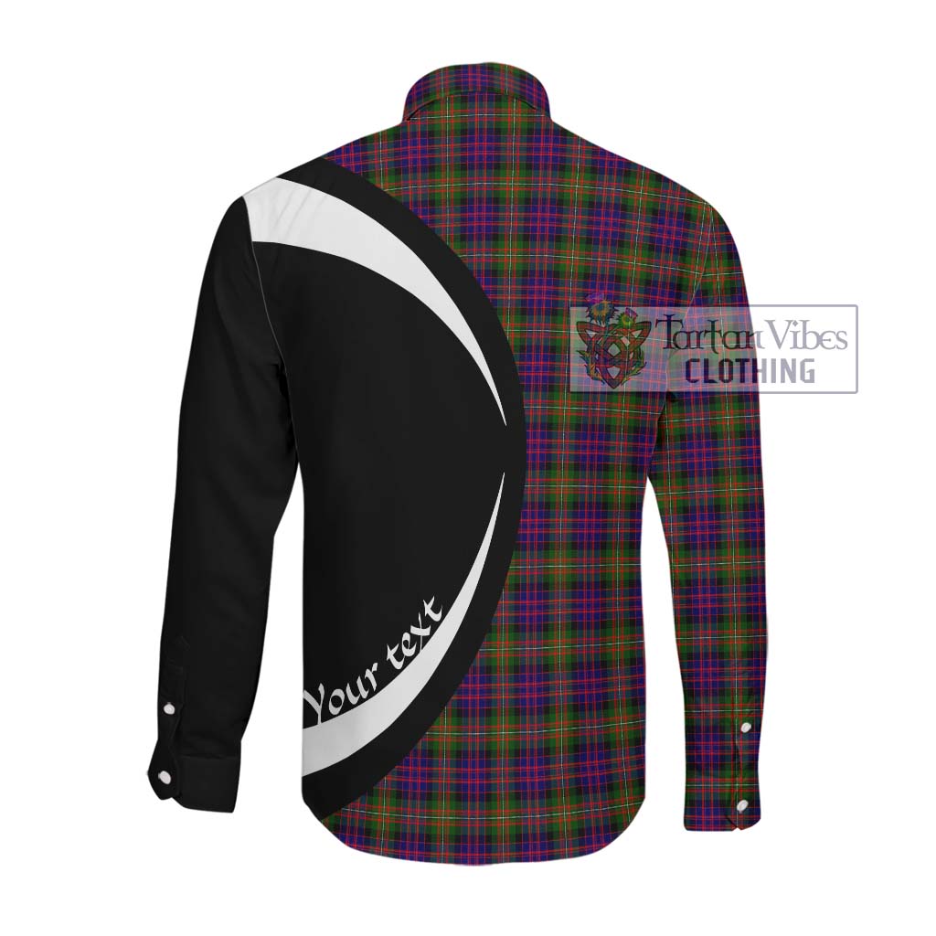 MacDonell of Glengarry Modern Tartan Long Sleeve Button Up with Family Crest Circle Style Men's Shirt - Tartan Vibes Clothing