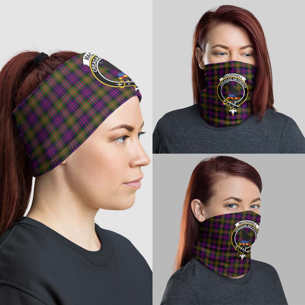 MacDonell of Glengarry Modern Tartan Neck Gaiters, Tartan Bandanas, Tartan Head Band with Family Crest