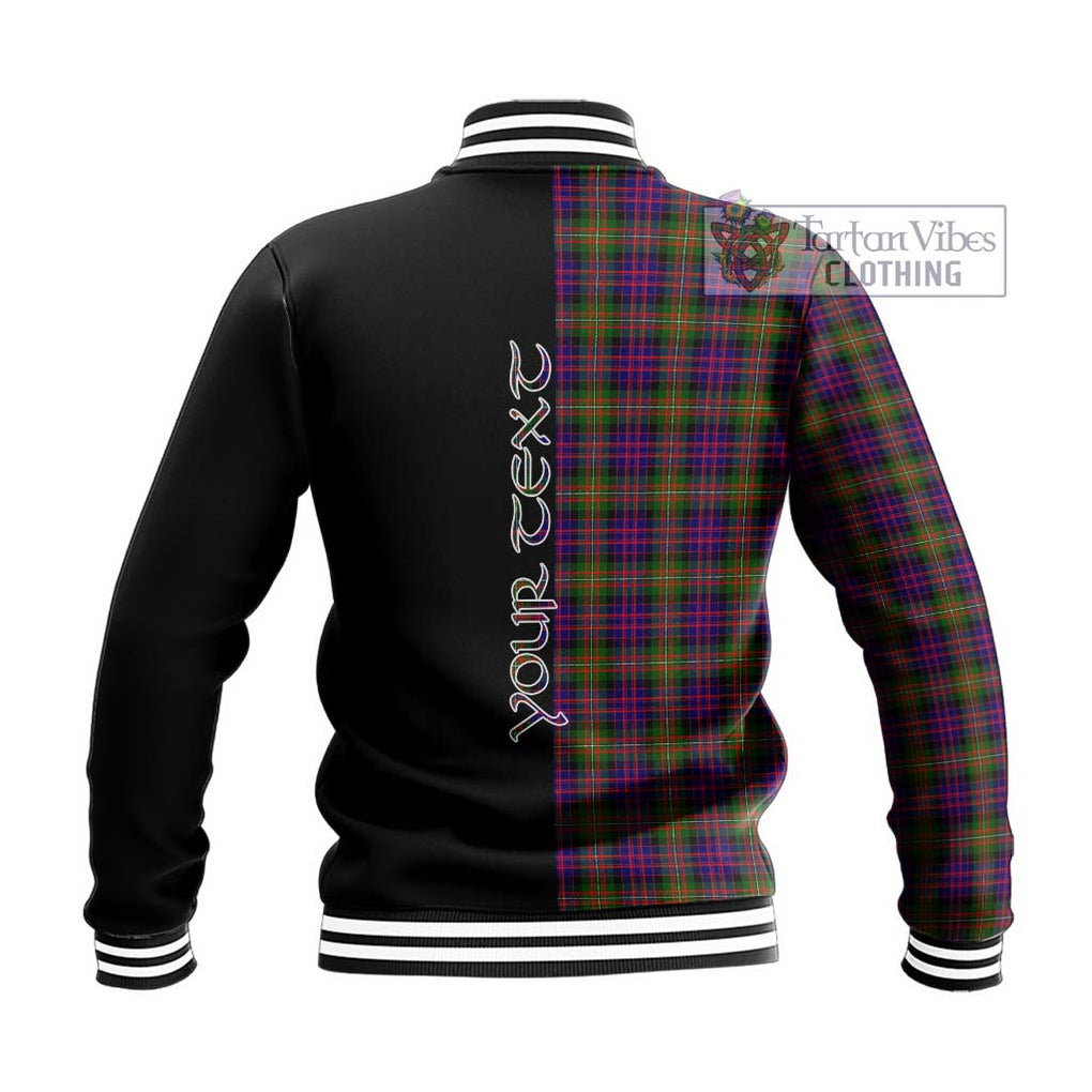 MacDonell of Glengarry Modern Tartan Baseball Jacket with Family Crest and Half Of Me Style - Tartanvibesclothing Shop