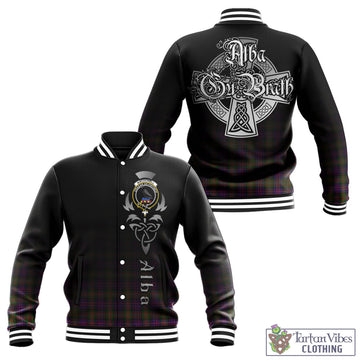 MacDonell of Glengarry Modern Tartan Baseball Jacket Featuring Alba Gu Brath Family Crest Celtic Inspired