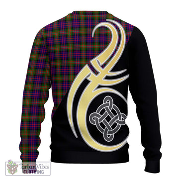 MacDonell of Glengarry Modern Tartan Ugly Sweater with Family Crest and Celtic Symbol Style