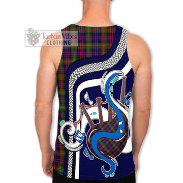 MacDonell of Glengarry Modern Tartan Men's Tank Top with Epic Bagpipe Style