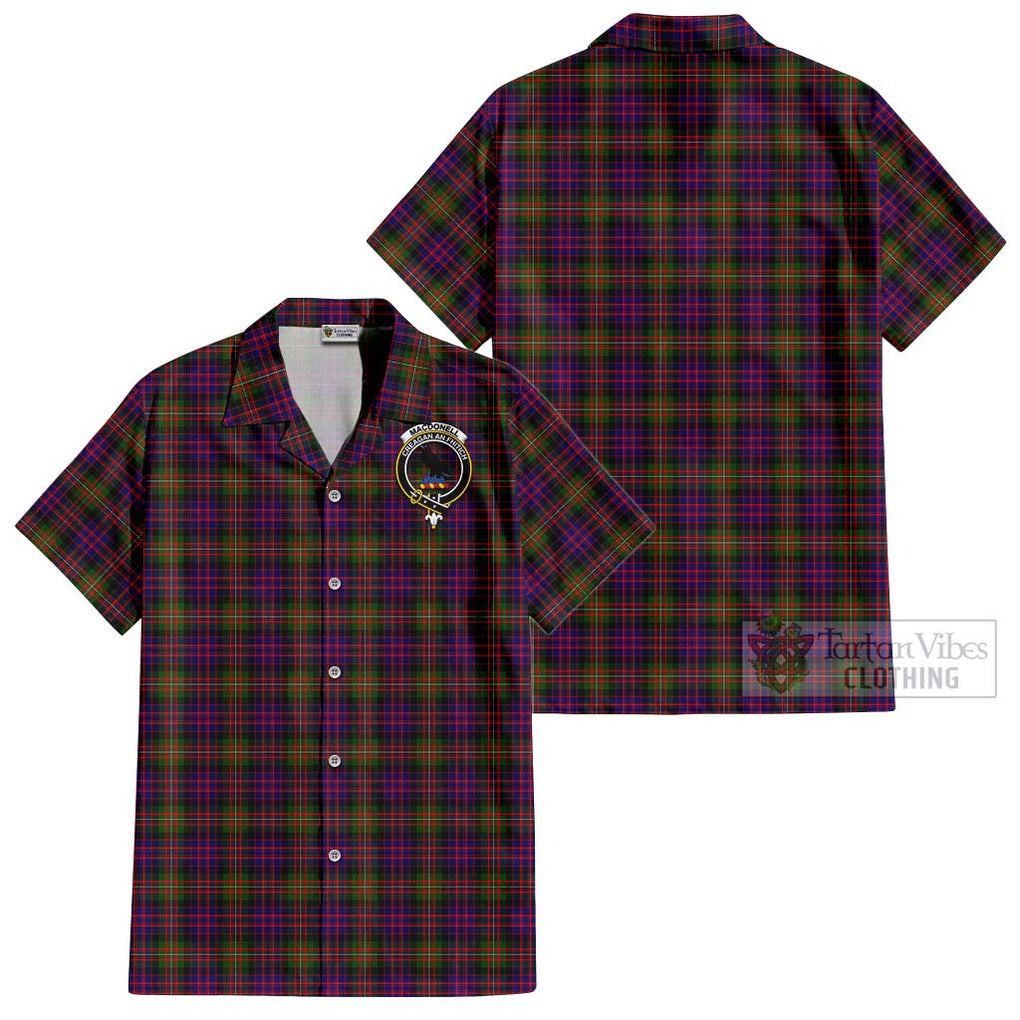 MacDonell of Glengarry Modern Tartan Cotton Hawaiian Shirt with Family Crest Kid - Tartan Vibes Clothing