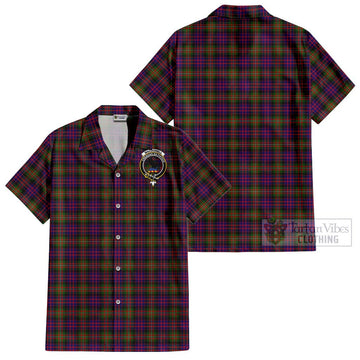 MacDonell of Glengarry Modern Tartan Cotton Hawaiian Shirt with Family Crest