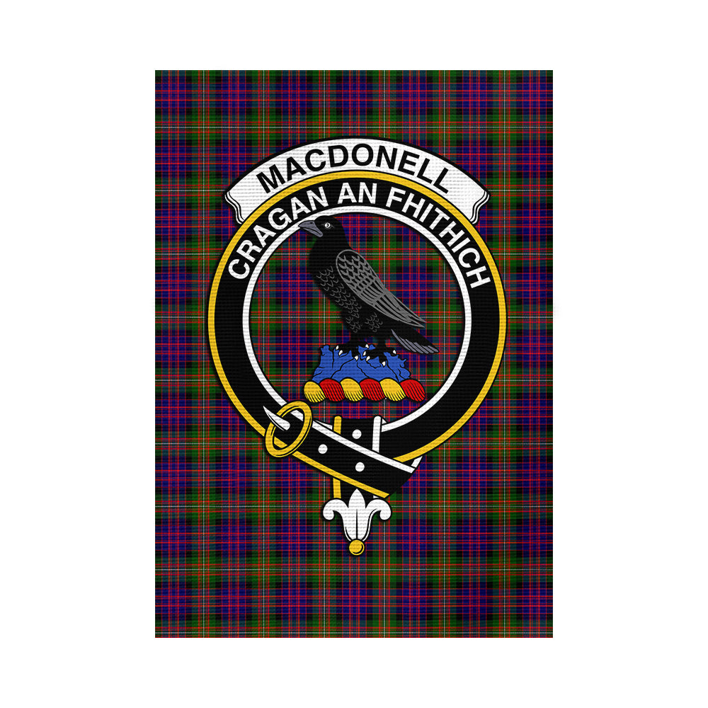 macdonell-of-glengarry-modern-tartan-flag-with-family-crest