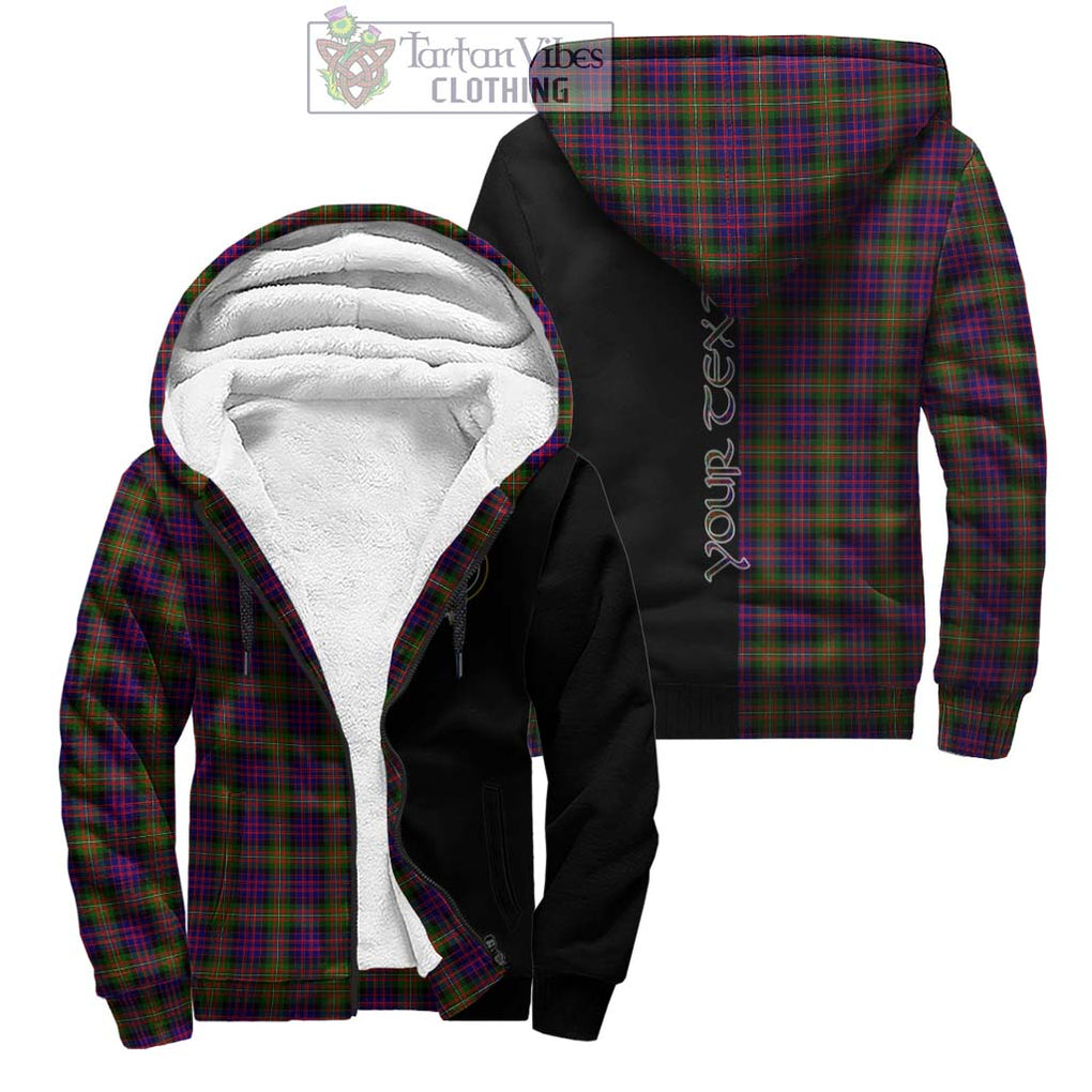 MacDonell of Glengarry Modern Tartan Sherpa Hoodie with Family Crest and Half Of Me Style Unisex - Tartanvibesclothing Shop