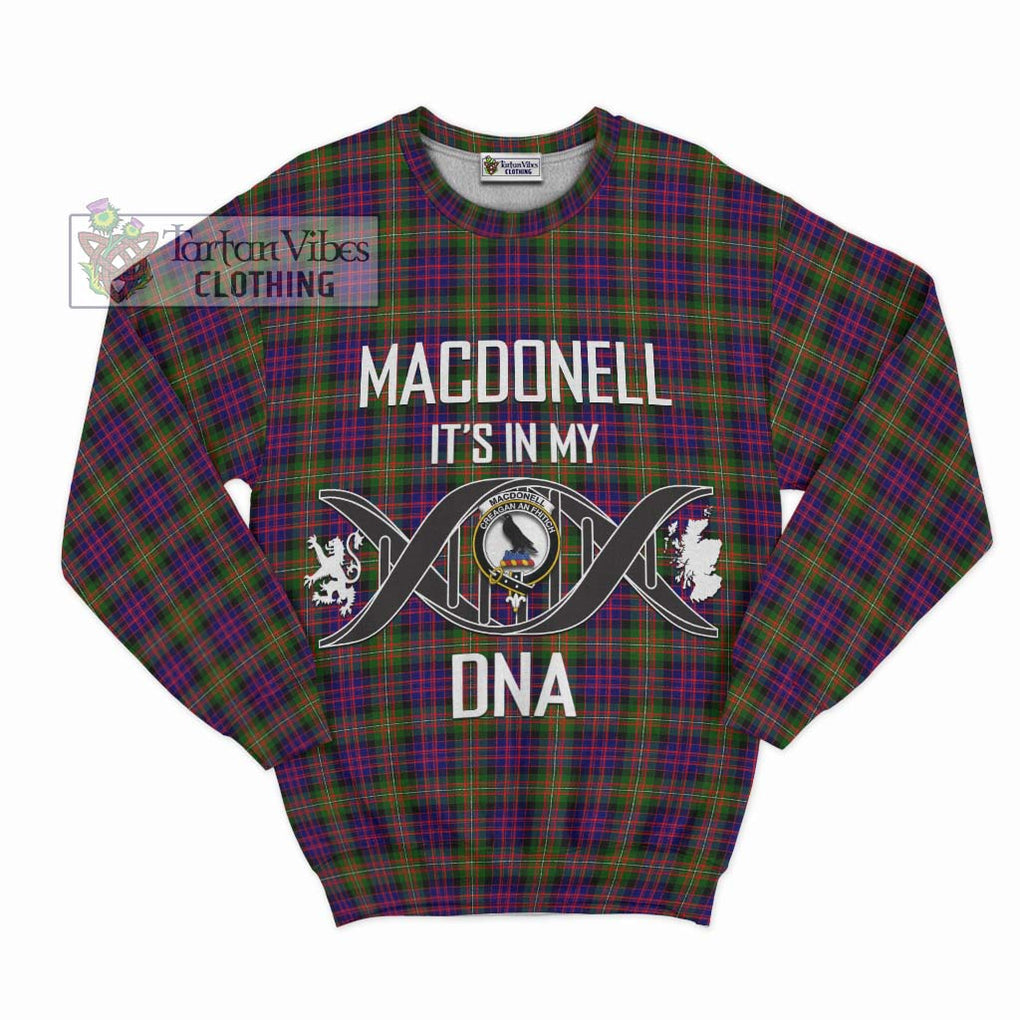 MacDonell of Glengarry Modern Tartan Sweatshirt with Family Crest DNA In Me Style - Tartanvibesclothing Shop