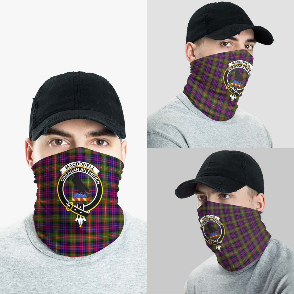 MacDonell of Glengarry Modern Tartan Neck Gaiters, Tartan Bandanas, Tartan Head Band with Family Crest