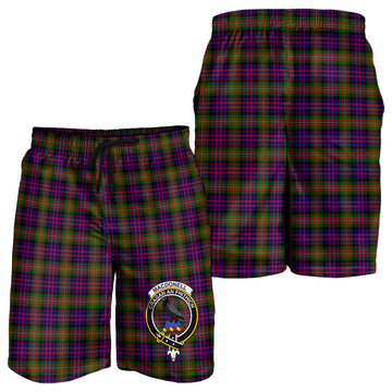 MacDonell of Glengarry Modern Tartan Mens Shorts with Family Crest