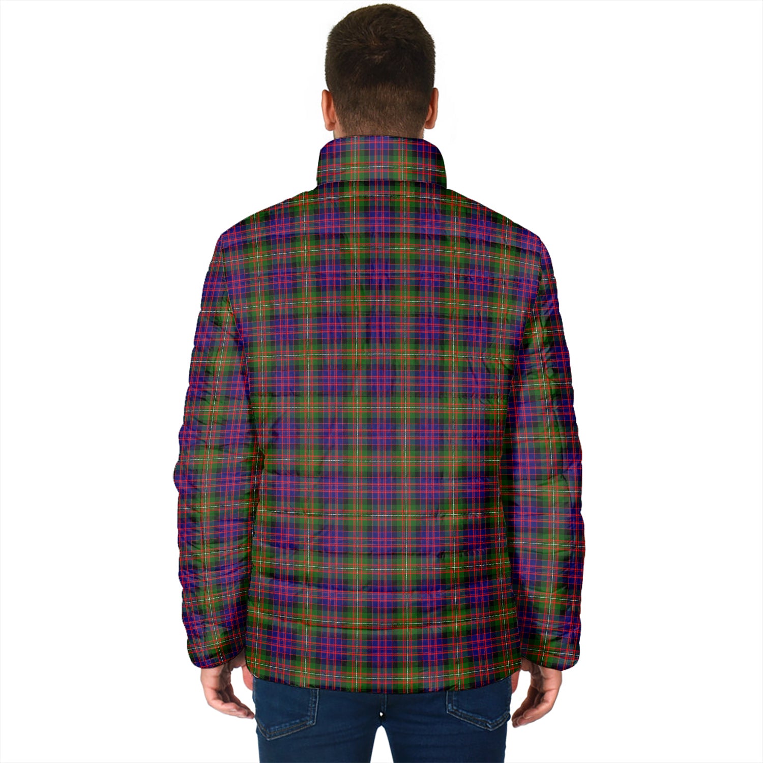 MacDonell of Glengarry Modern Tartan Padded Jacket with Family Crest - Tartan Vibes Clothing