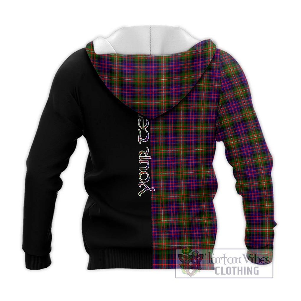 MacDonell of Glengarry Modern Tartan Knitted Hoodie with Family Crest and Half Of Me Style - Tartanvibesclothing Shop