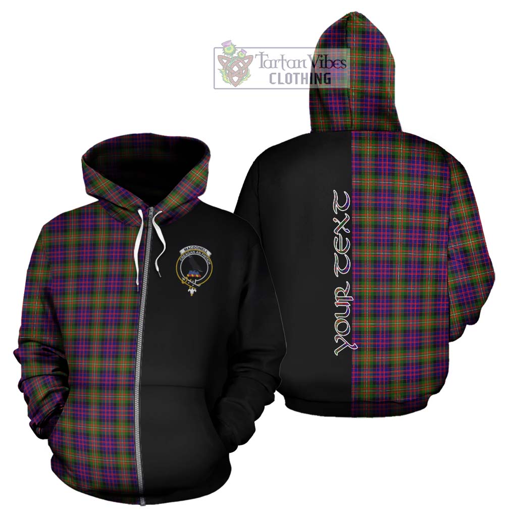 Tartan Vibes Clothing MacDonell of Glengarry Modern Tartan Hoodie with Family Crest and Half Of Me Style