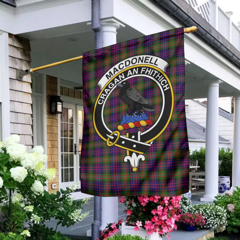 macdonell-of-glengarry-modern-tartan-flag-with-family-crest