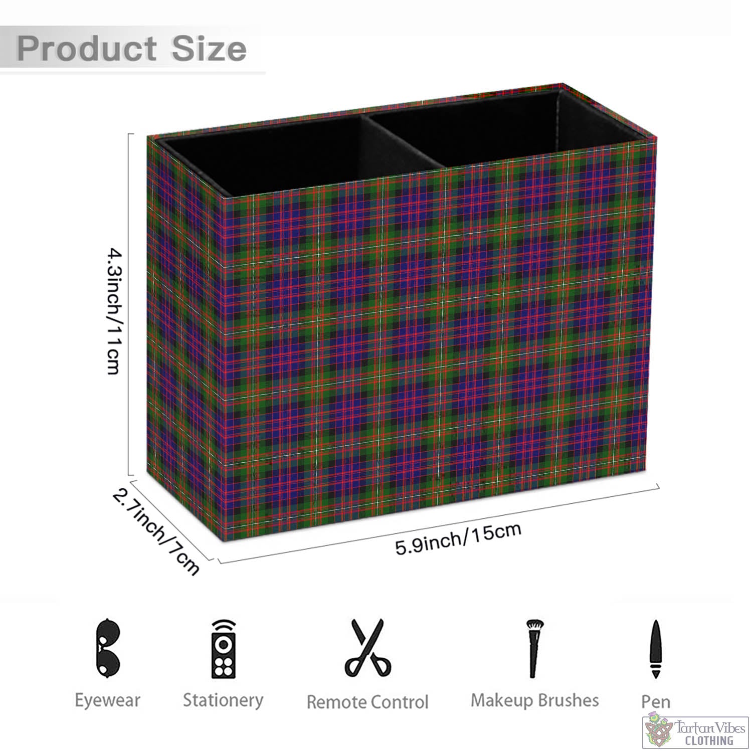 Tartan Vibes Clothing MacDonell of Glengarry Modern Tartan Pen Holder