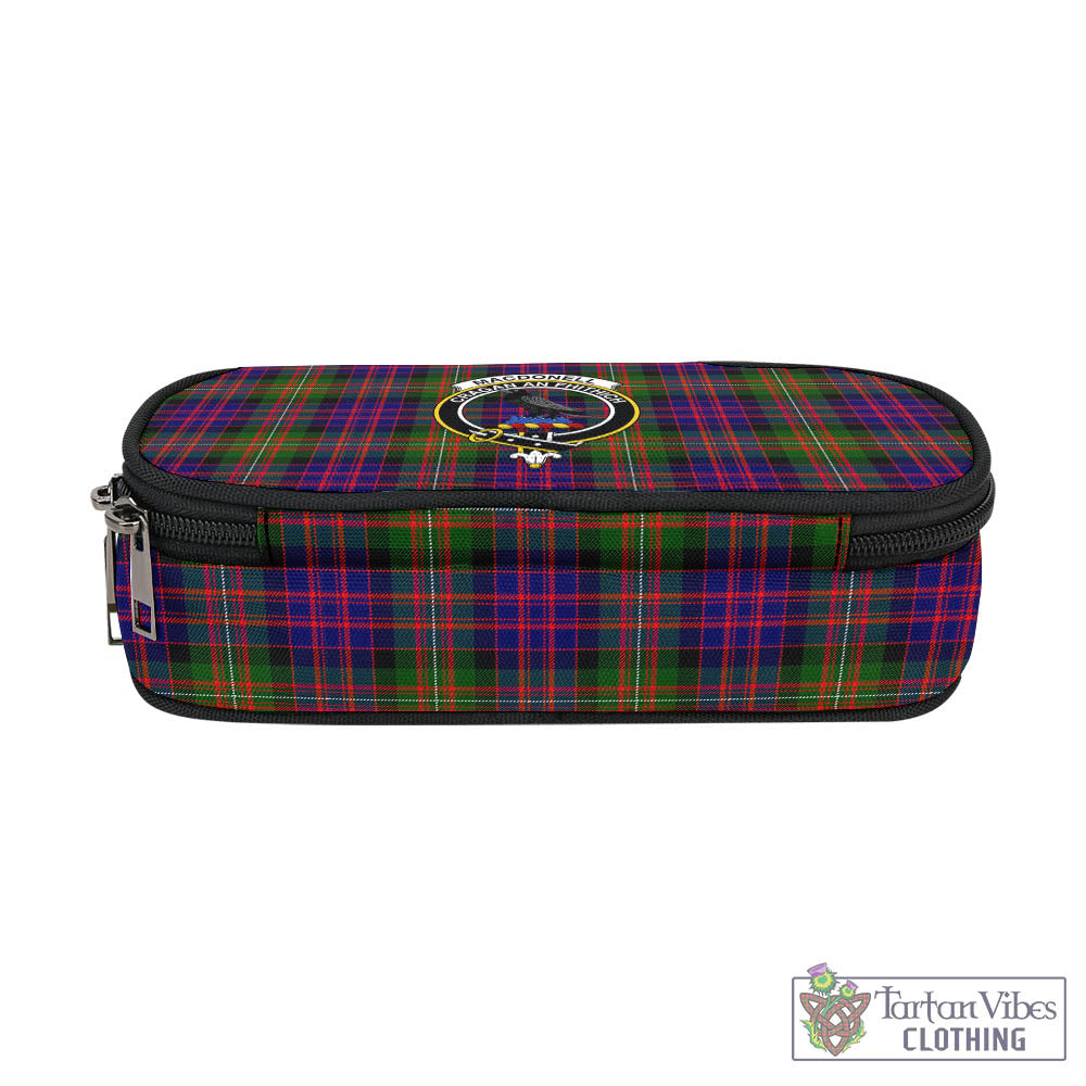 Tartan Vibes Clothing MacDonell of Glengarry Modern Tartan Pen and Pencil Case with Family Crest