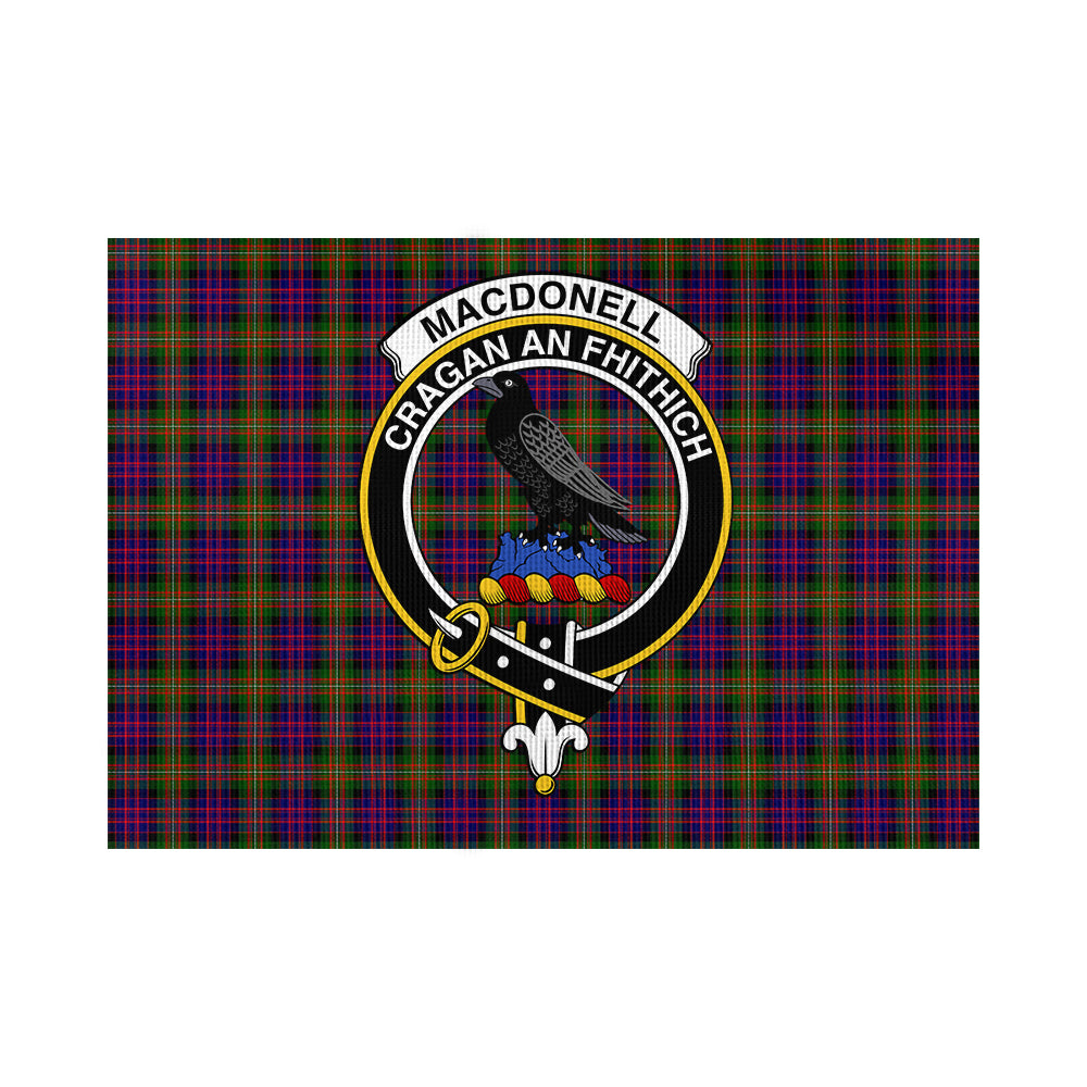 macdonell-of-glengarry-modern-tartan-flag-with-family-crest