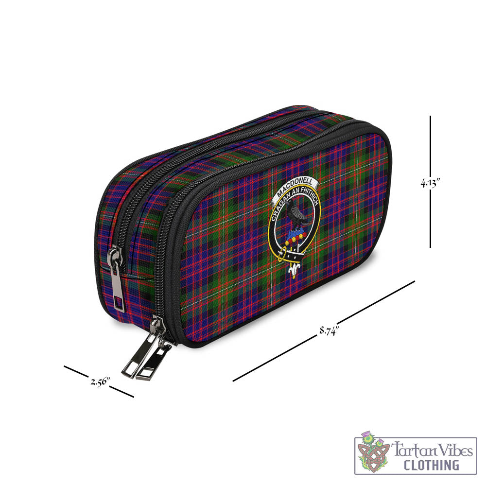 Tartan Vibes Clothing MacDonell of Glengarry Modern Tartan Pen and Pencil Case with Family Crest