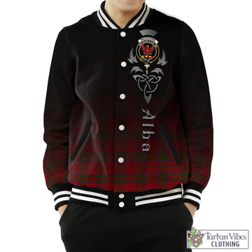 MacDonell of Keppoch Tartan Baseball Jacket Featuring Alba Gu Brath Family Crest Celtic Inspired