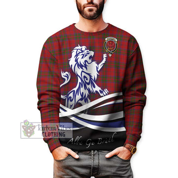 MacDonell of Keppoch Tartan Sweatshirt with Alba Gu Brath Regal Lion Emblem