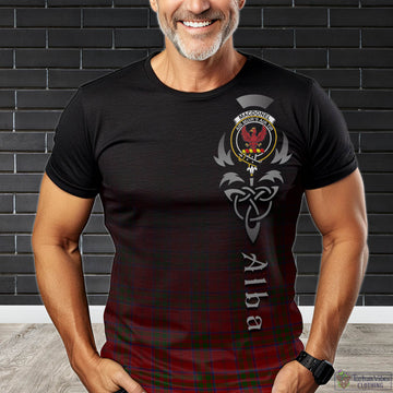 MacDonell of Keppoch Tartan T-Shirt Featuring Alba Gu Brath Family Crest Celtic Inspired