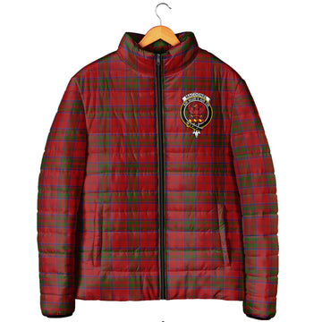 MacDonell of Keppoch Tartan Padded Jacket with Family Crest