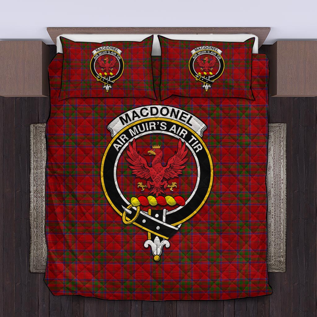 MacDonell of Keppoch Tartan Quilt Bed Set with Family Crest Twin - Tartanvibesclothing