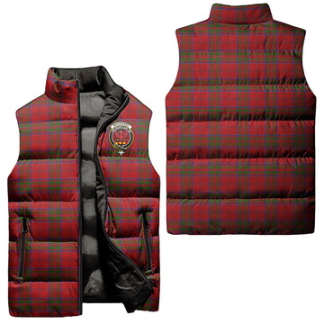 MacDonell of Keppoch Tartan Sleeveless Puffer Jacket with Family Crest