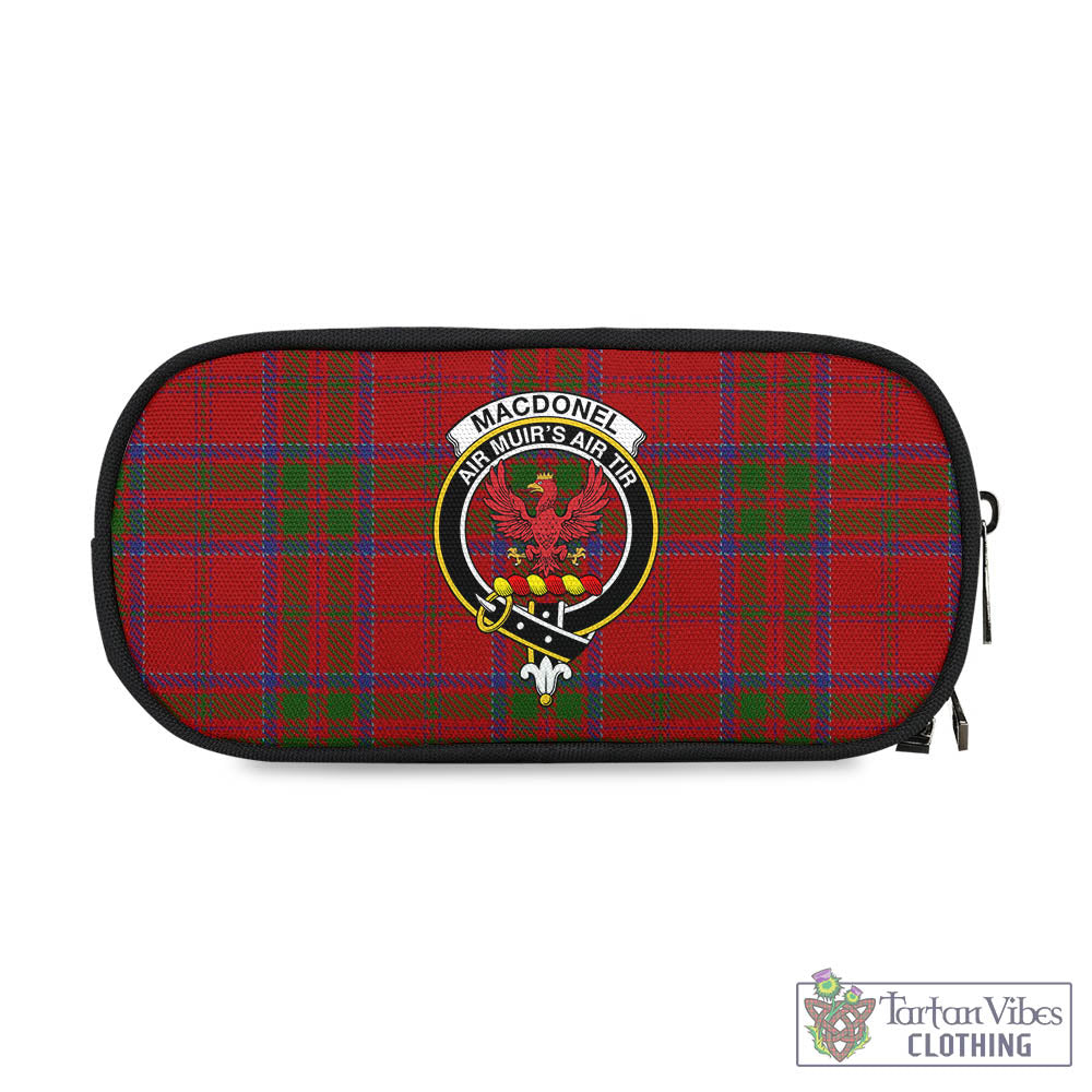 Tartan Vibes Clothing MacDonell of Keppoch Tartan Pen and Pencil Case with Family Crest