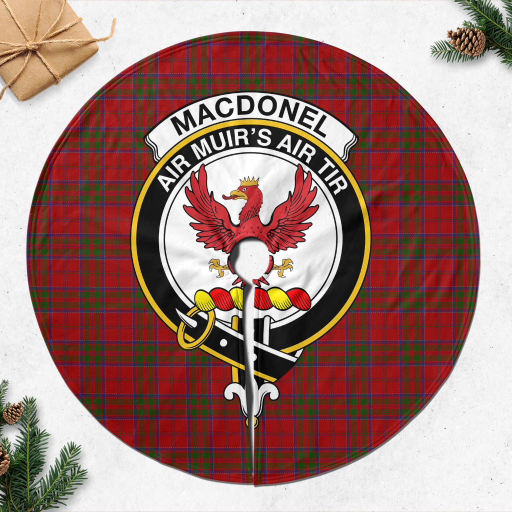 MacDonell of Keppoch Tartan Christmas Tree Skirt with Family Crest - Tartanvibesclothing