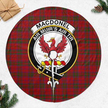 MacDonell of Keppoch Tartan Christmas Tree Skirt with Family Crest