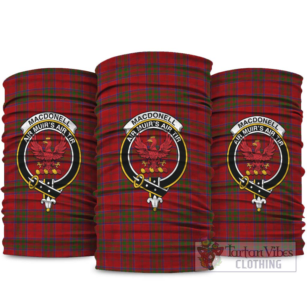 MacDonell of Keppoch Tartan Neck Gaiters, Tartan Bandanas, Tartan Head Band with Family Crest