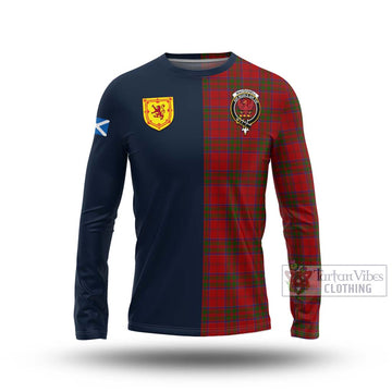 MacDonell of Keppoch Tartan Long Sleeve T-Shirt with Scottish Lion Royal Arm Half Style