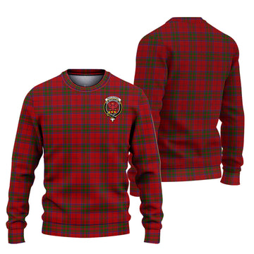 MacDonell of Keppoch Tartan Knitted Sweater with Family Crest