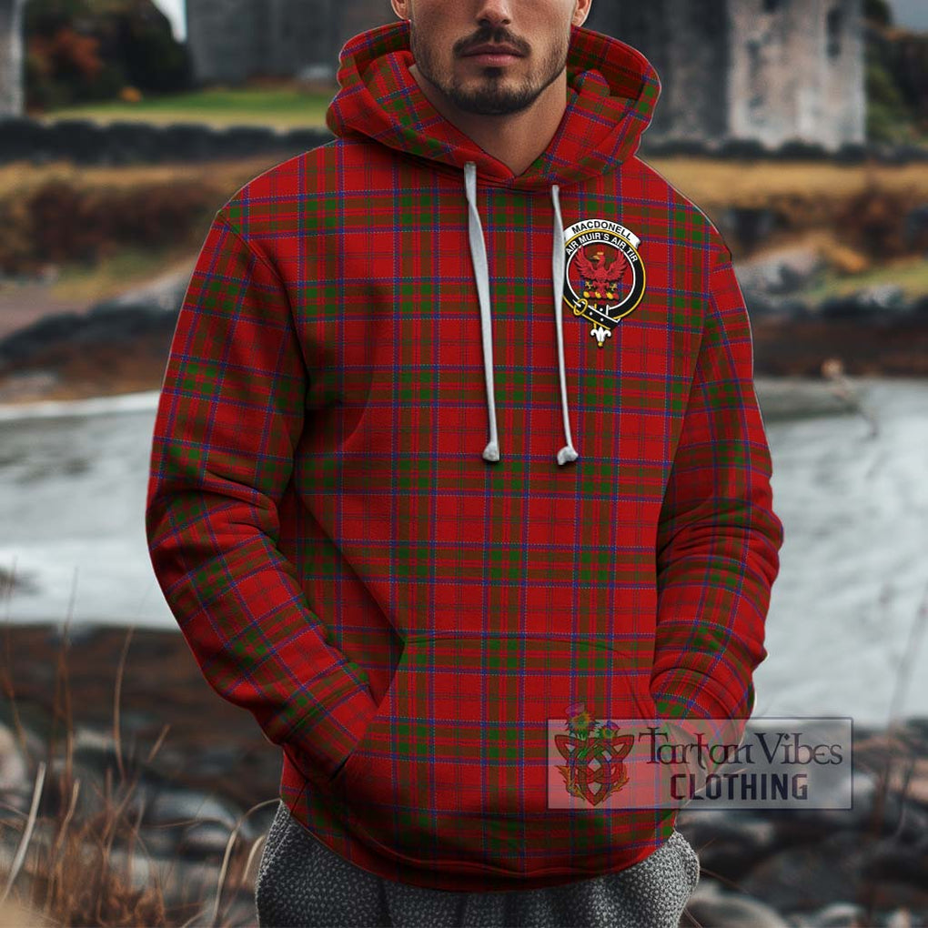 MacDonell of Keppoch Tartan Cotton Hoodie with Family Crest Pullover Hoodie XS - Tartan Vibes Clothing