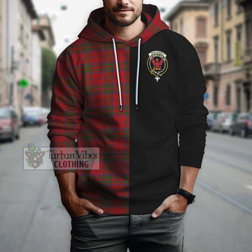 MacDonell of Keppoch Tartan Hoodie with Family Crest and Half Of Me Style