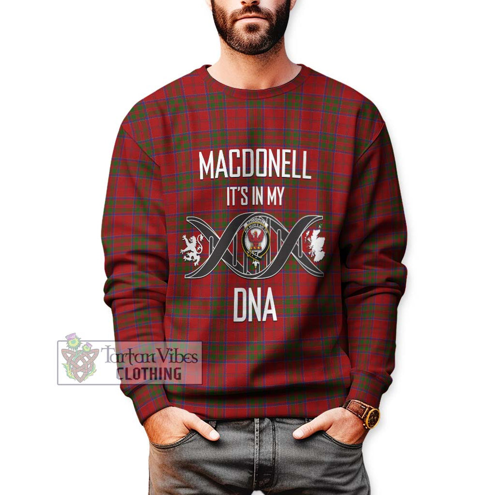 MacDonell of Keppoch Tartan Sweatshirt with Family Crest DNA In Me Style Unisex - Tartanvibesclothing Shop