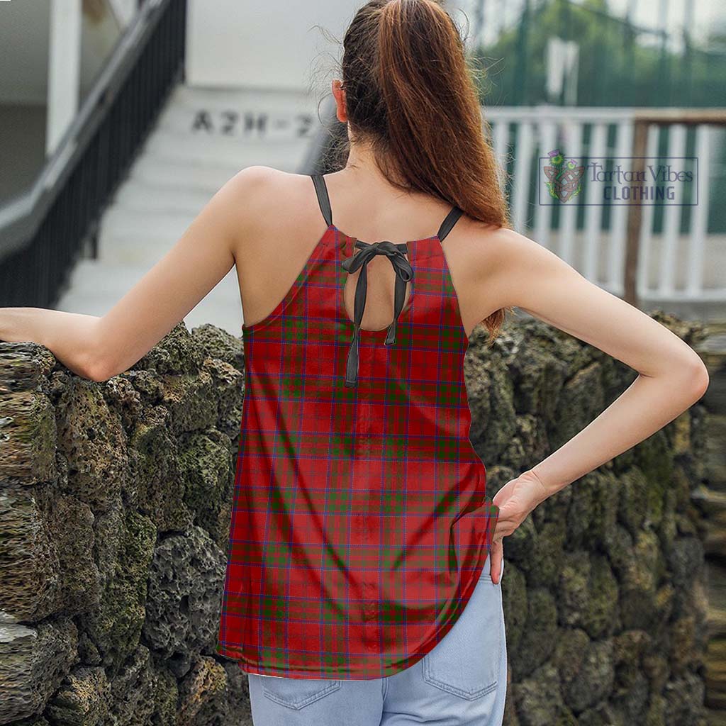 Tartan Vibes Clothing MacDonell of Keppoch Tartan Loose Halter Neck Camisole