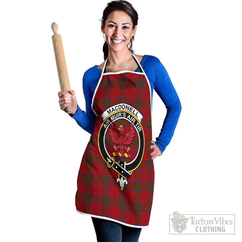 MacDonell of Keppoch Tartan Apron with Family Crest White - Tartan Vibes Clothing