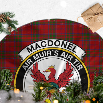 MacDonell of Keppoch Tartan Christmas Tree Skirt with Family Crest