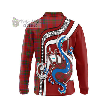 MacDonell of Keppoch Tartan Long Sleeve Polo Shirt with Epic Bagpipe Style