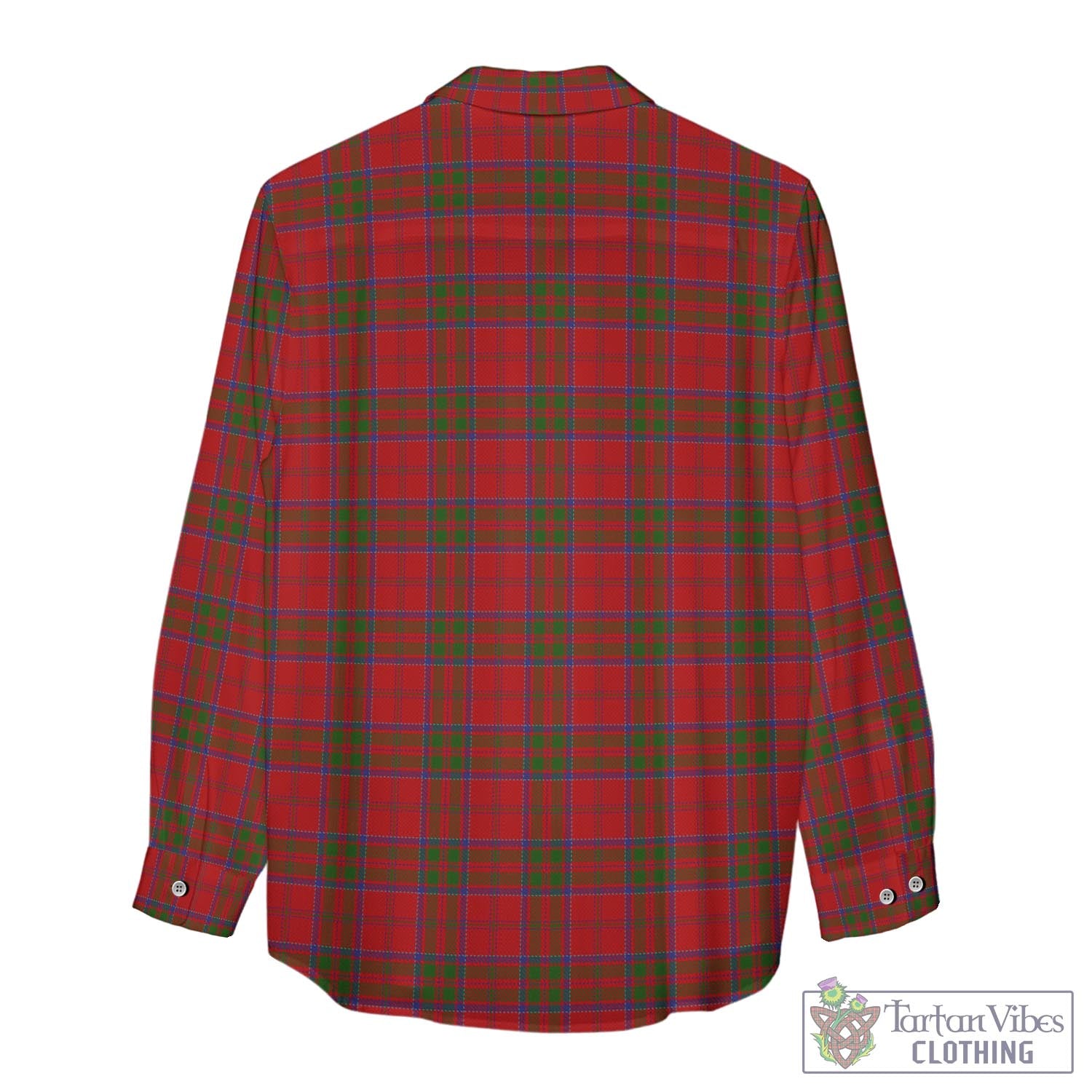 Tartan Vibes Clothing MacDonell of Keppoch Tartan Womens Casual Shirt with Family Crest