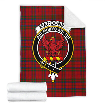 MacDonell of Keppoch Tartan Blanket with Family Crest