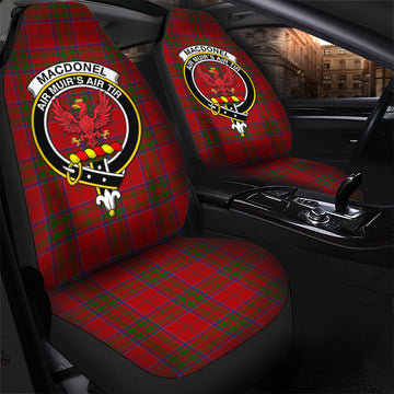 MacDonell of Keppoch Tartan Car Seat Cover with Family Crest