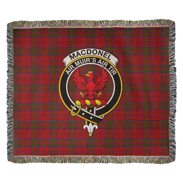 MacDonell of Keppoch Tartan Woven Blanket with Family Crest