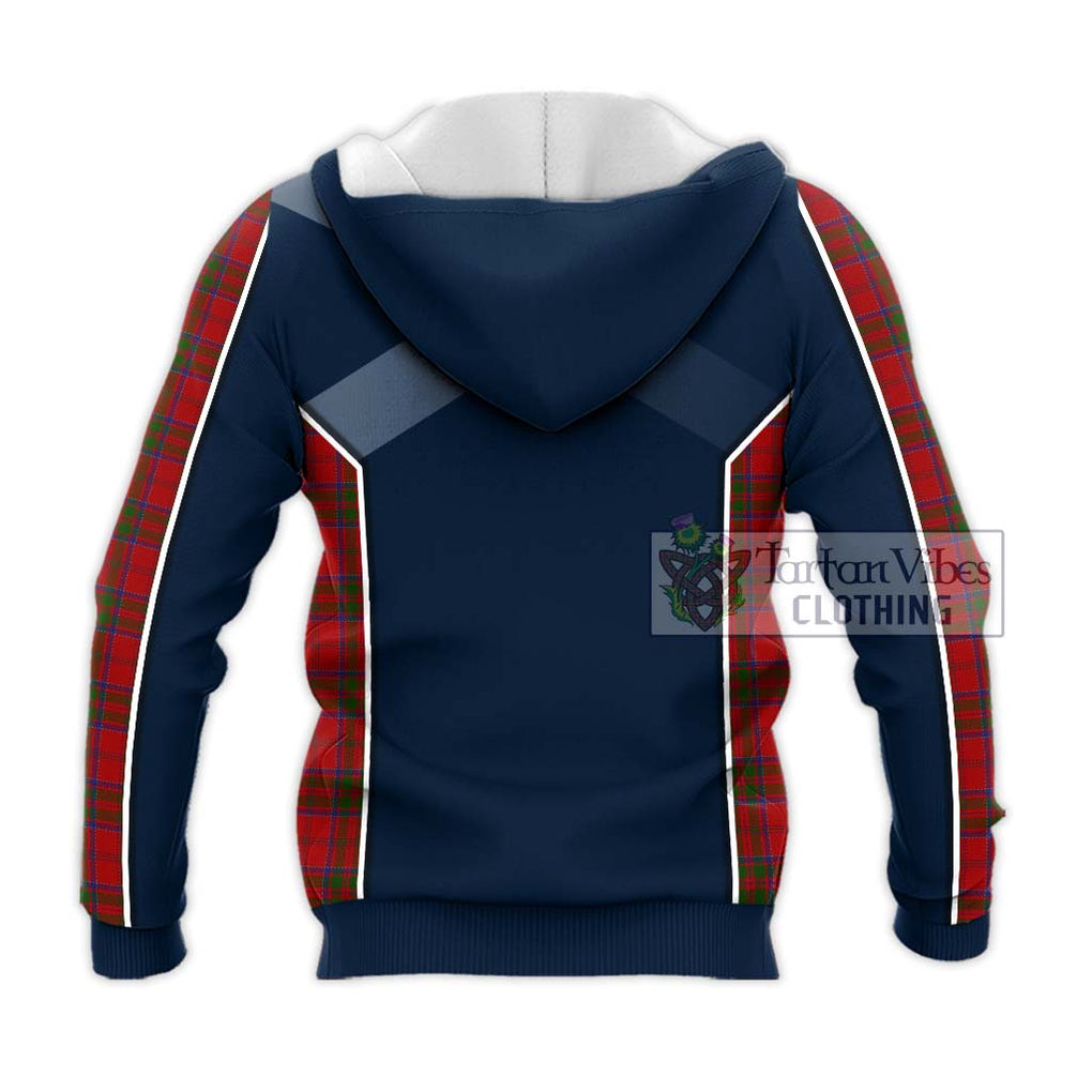 MacDonell of Keppoch Tartan Knitted Hoodie with Family Crest and Lion Rampant Vibes Sport Style - Tartan Vibes Clothing