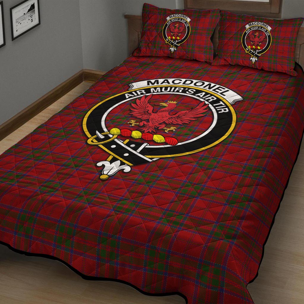 MacDonell of Keppoch Tartan Quilt Bed Set with Family Crest - Tartanvibesclothing